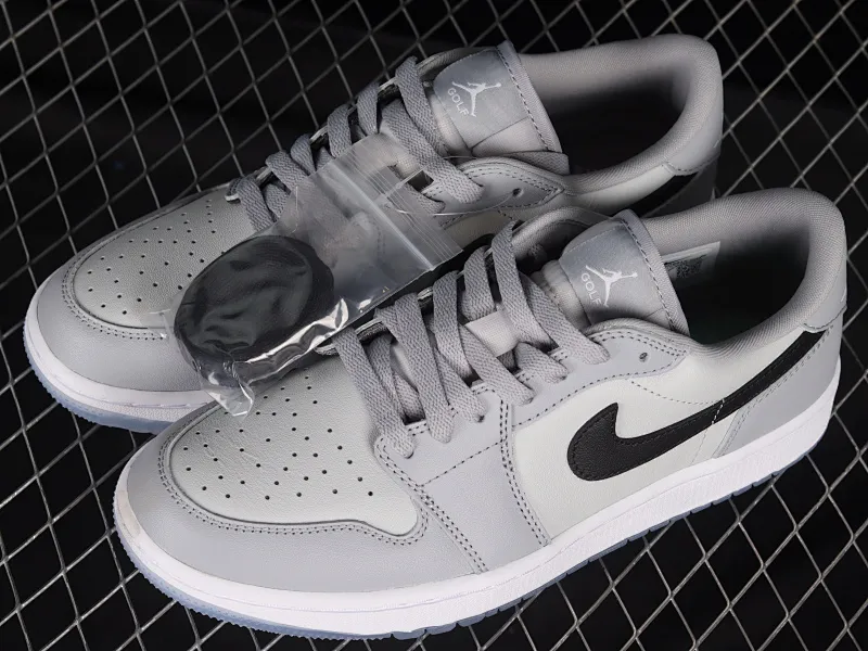 All categories Air Jordan Jordan series basketball shoes Air Jordan 1 Low G version pure original Air Jordan 1 Low Golf AJ1 Joe 1 new golf version Wolf gray color DD9315-002